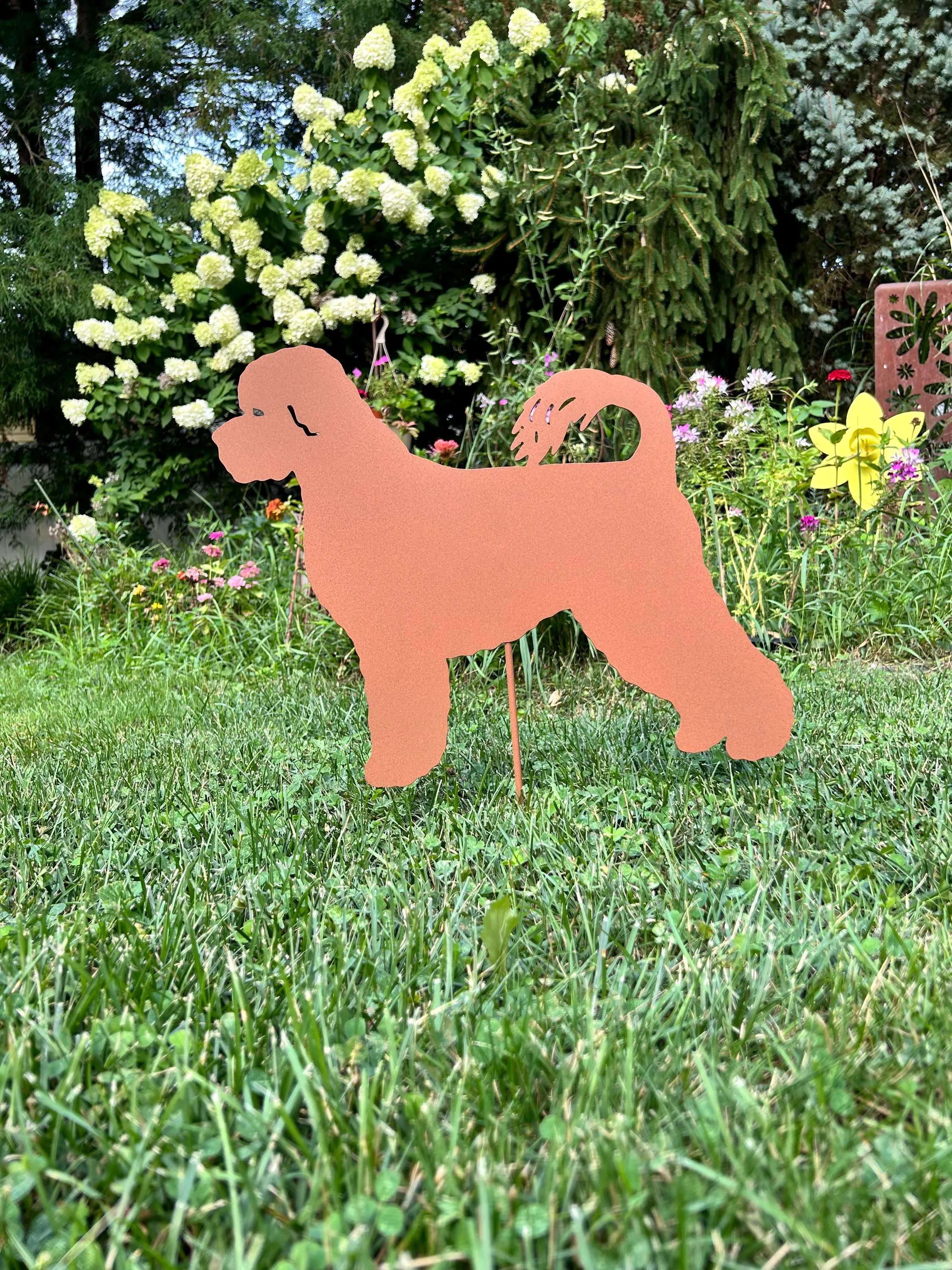 Portuguese Water Dog Garden Stake or Wall Hanging
