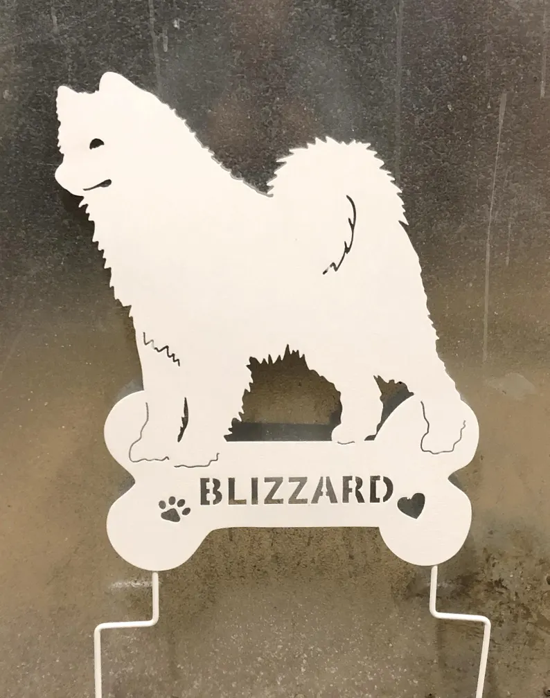 Samoyed Garden Stake or Dog Wall Art
