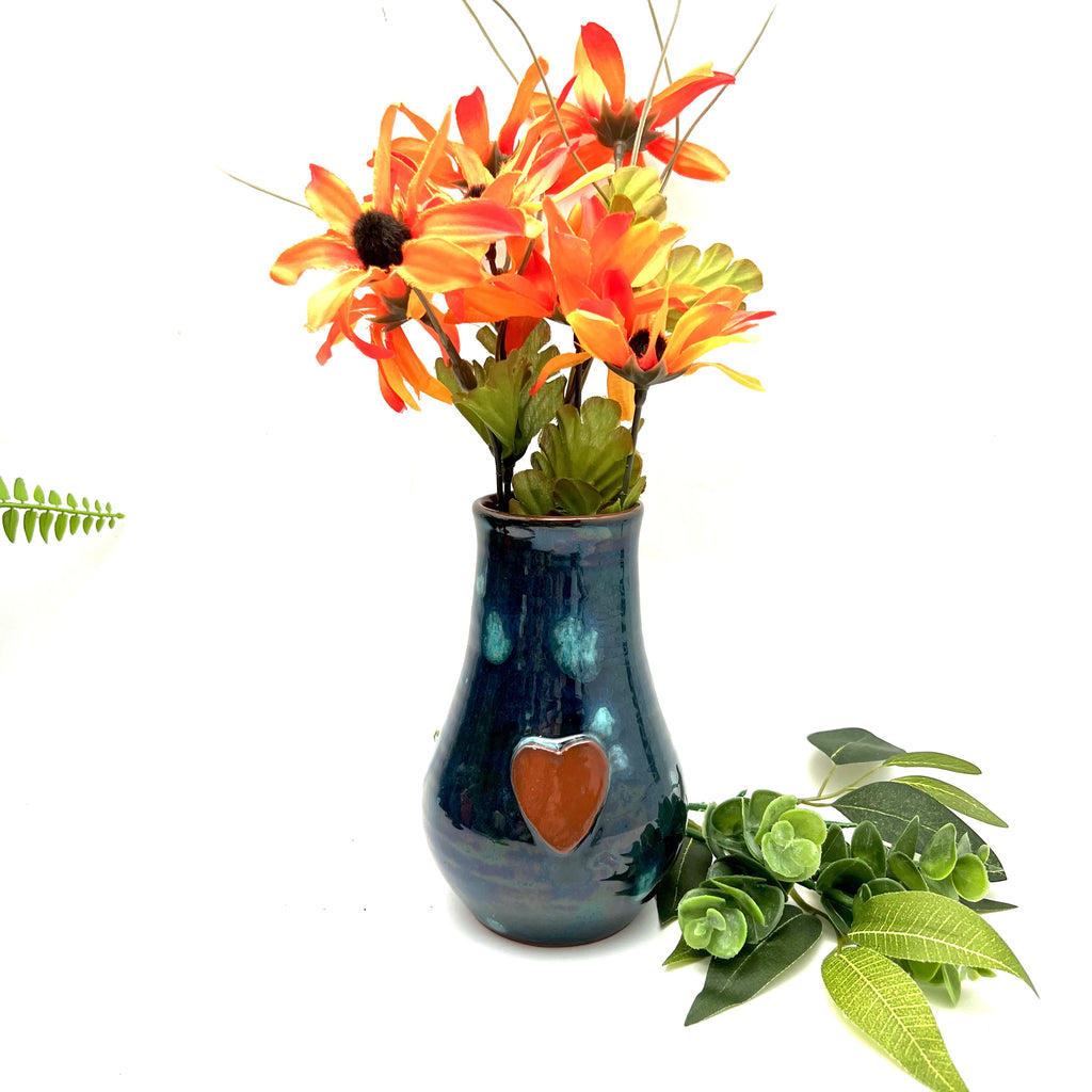 Calliope Heart Vase - Emerald Falls