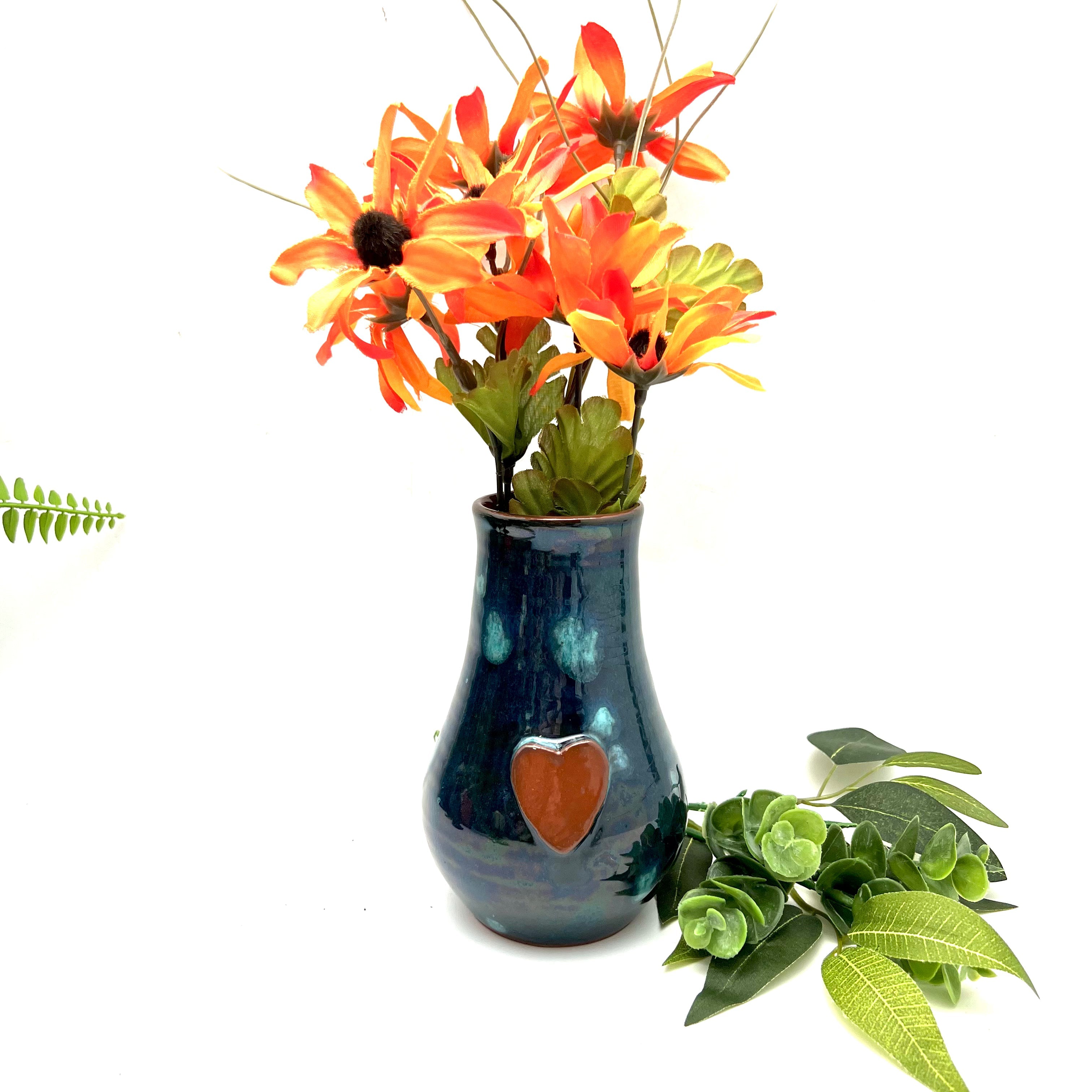 Calliope Heart Vase - Emerald Falls