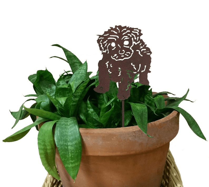 Maltese Dog Plant Stake