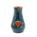 Calliope Heart Vase - Slate Blue Sprinkles