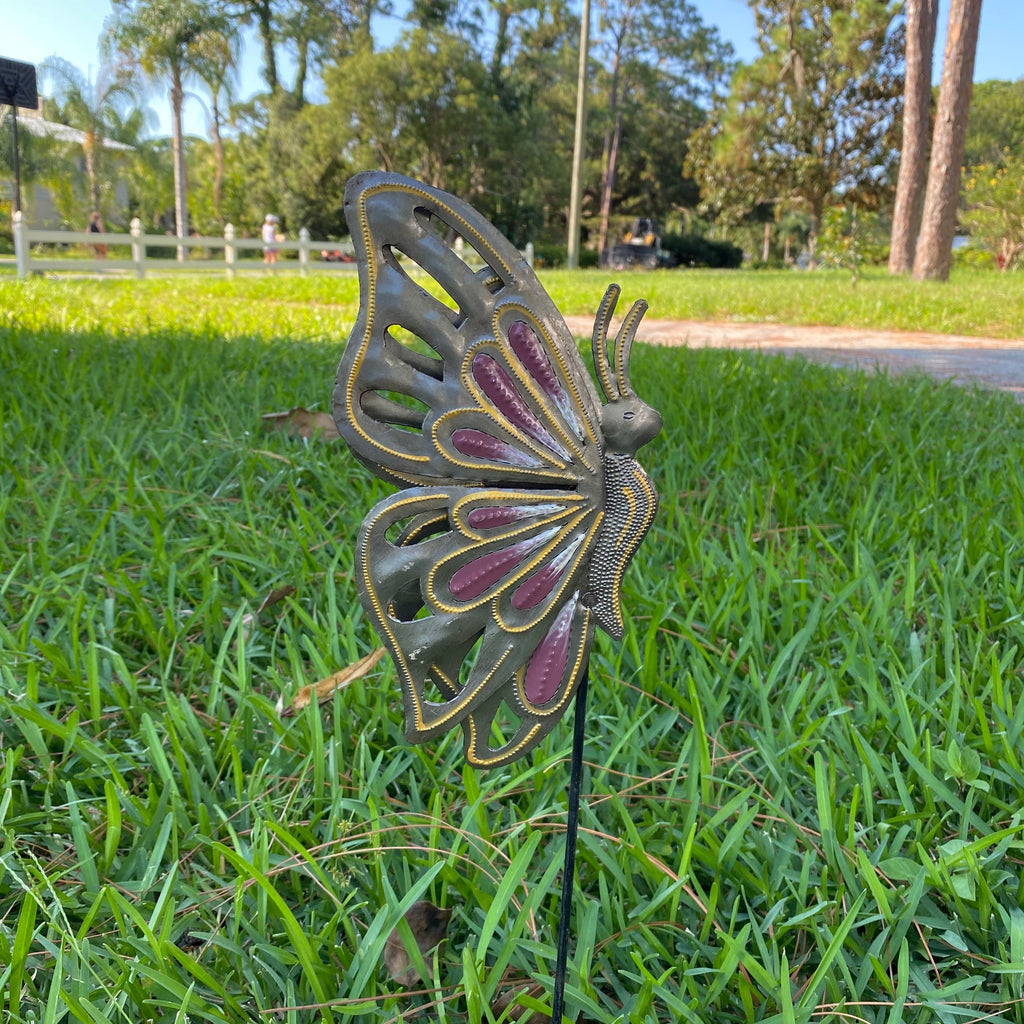 Haitian Butterfly Garden Stake
