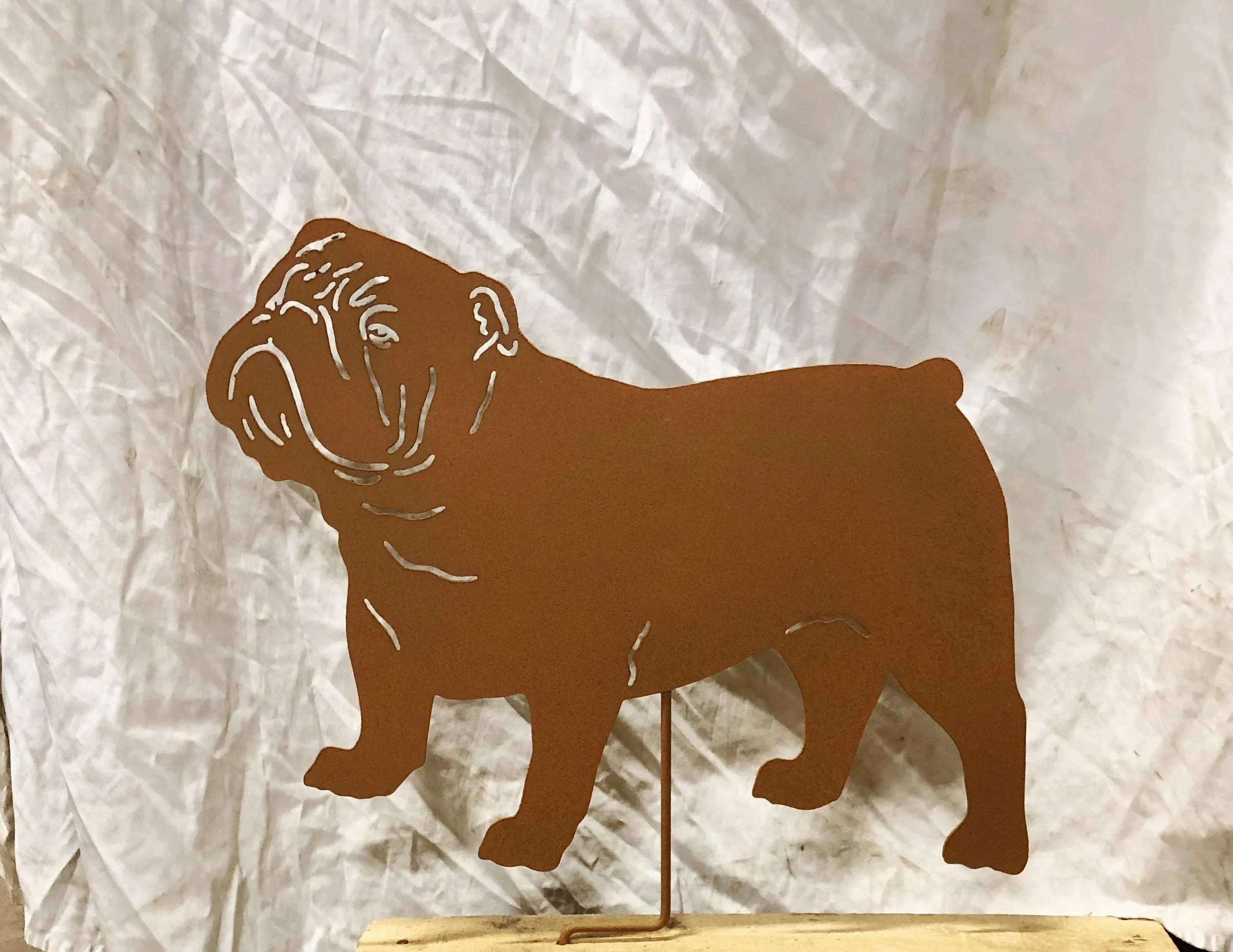 Bulldog Garden Statue or Wall Art