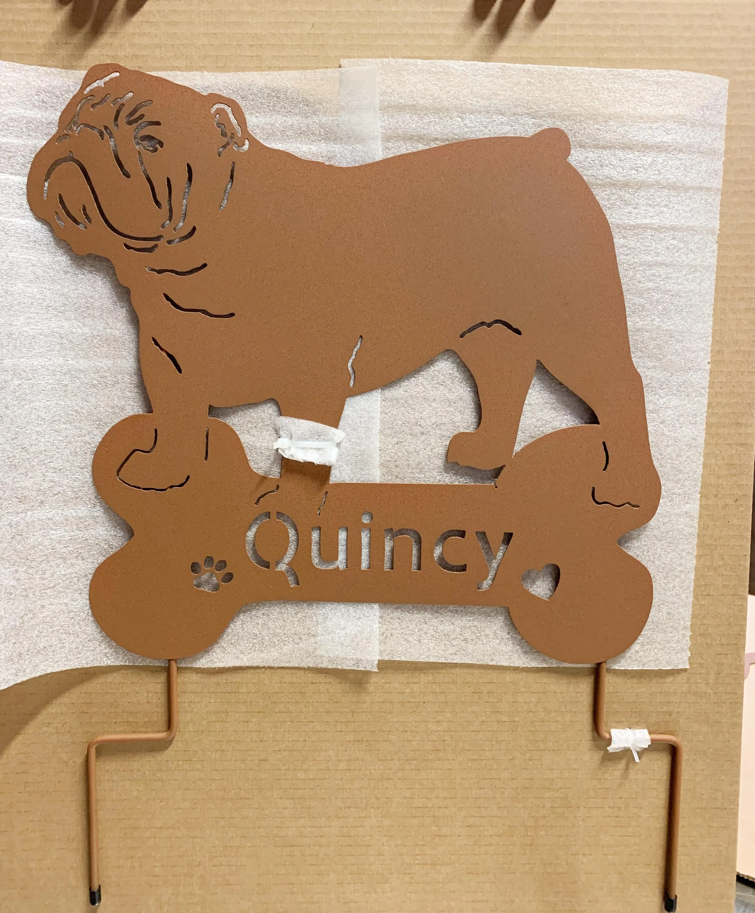 Bulldog Garden Statue or Wall Art