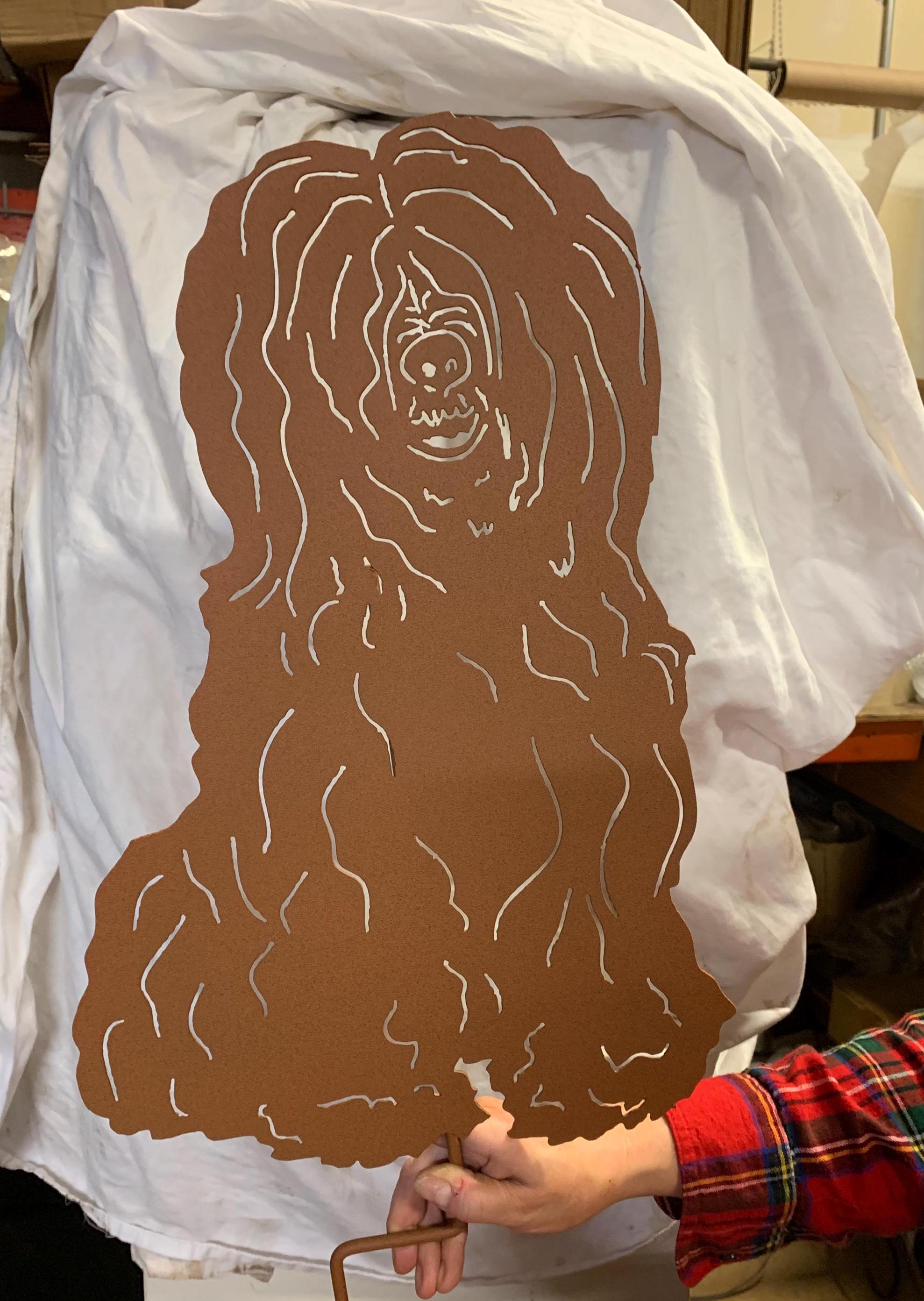 Tibetan Terrier Garden Stake or Wall Hanging
