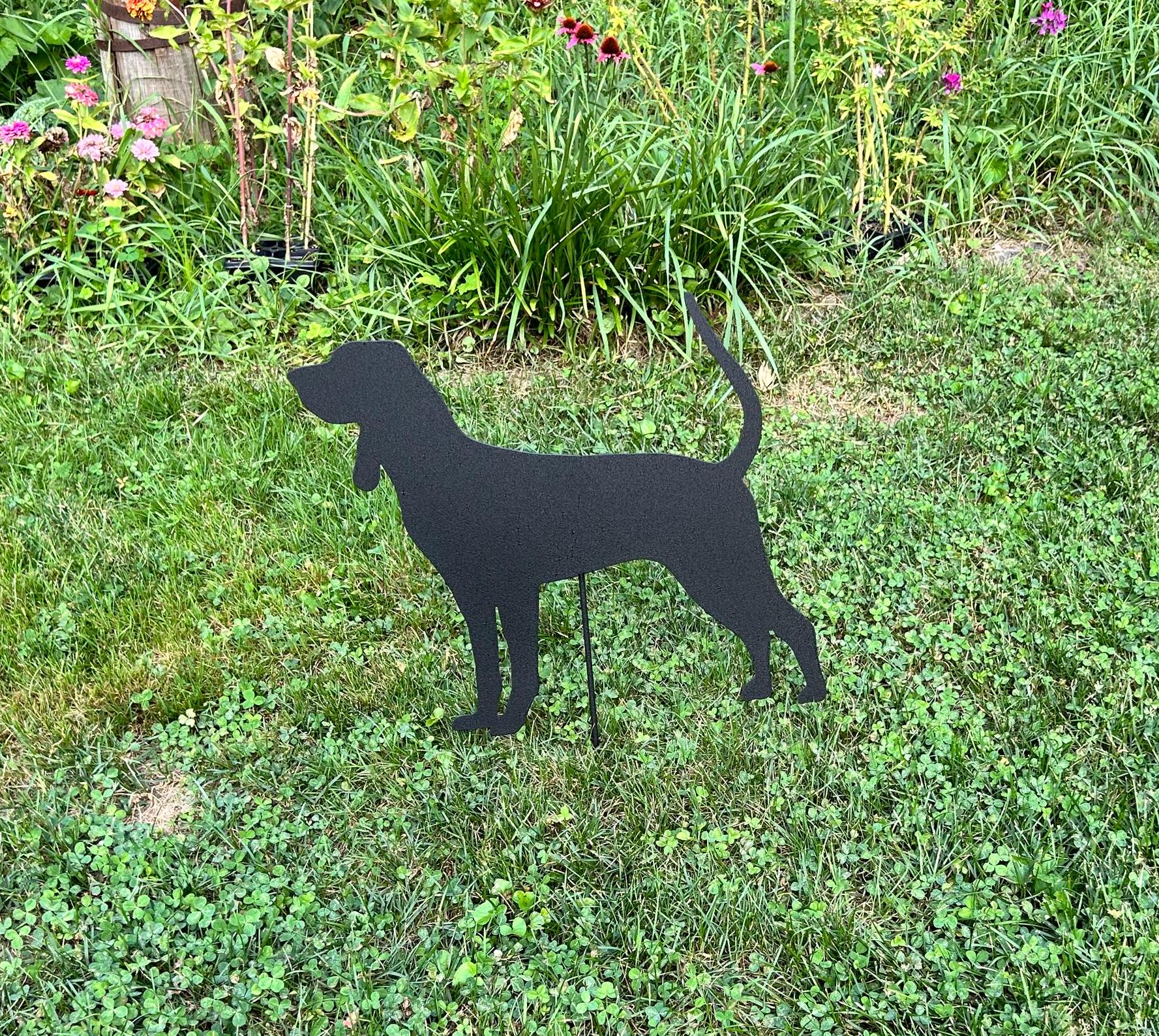 Black and Tan Coonhound Garden Stake or Wall Art