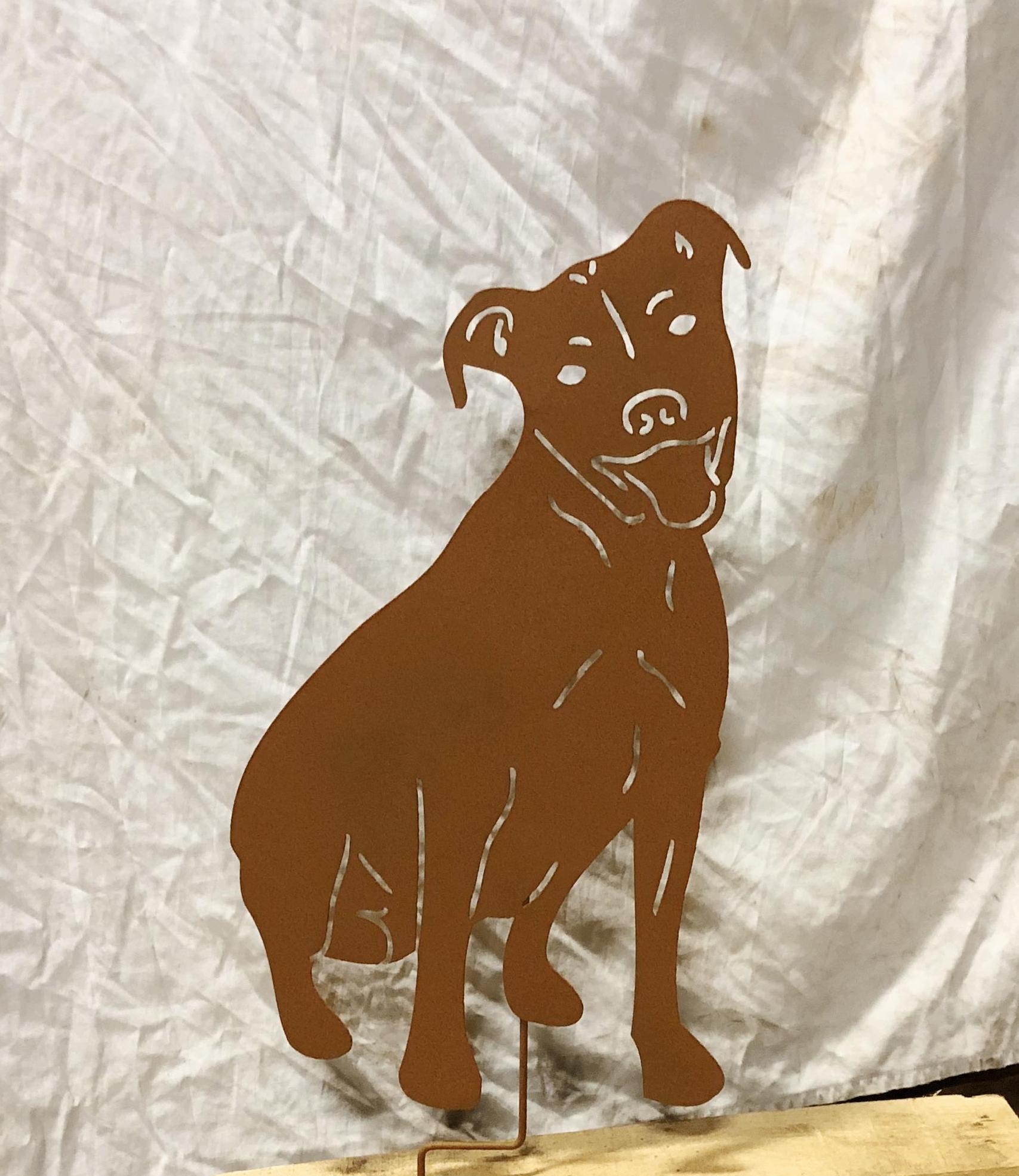 Pit Bull Garden Statue or Dog Wall Art