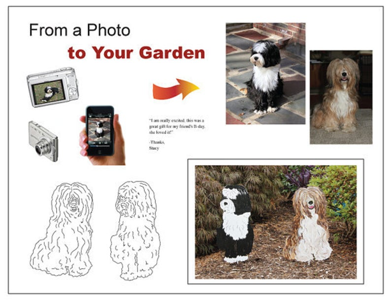 Pekingese Dog Plant Stake
