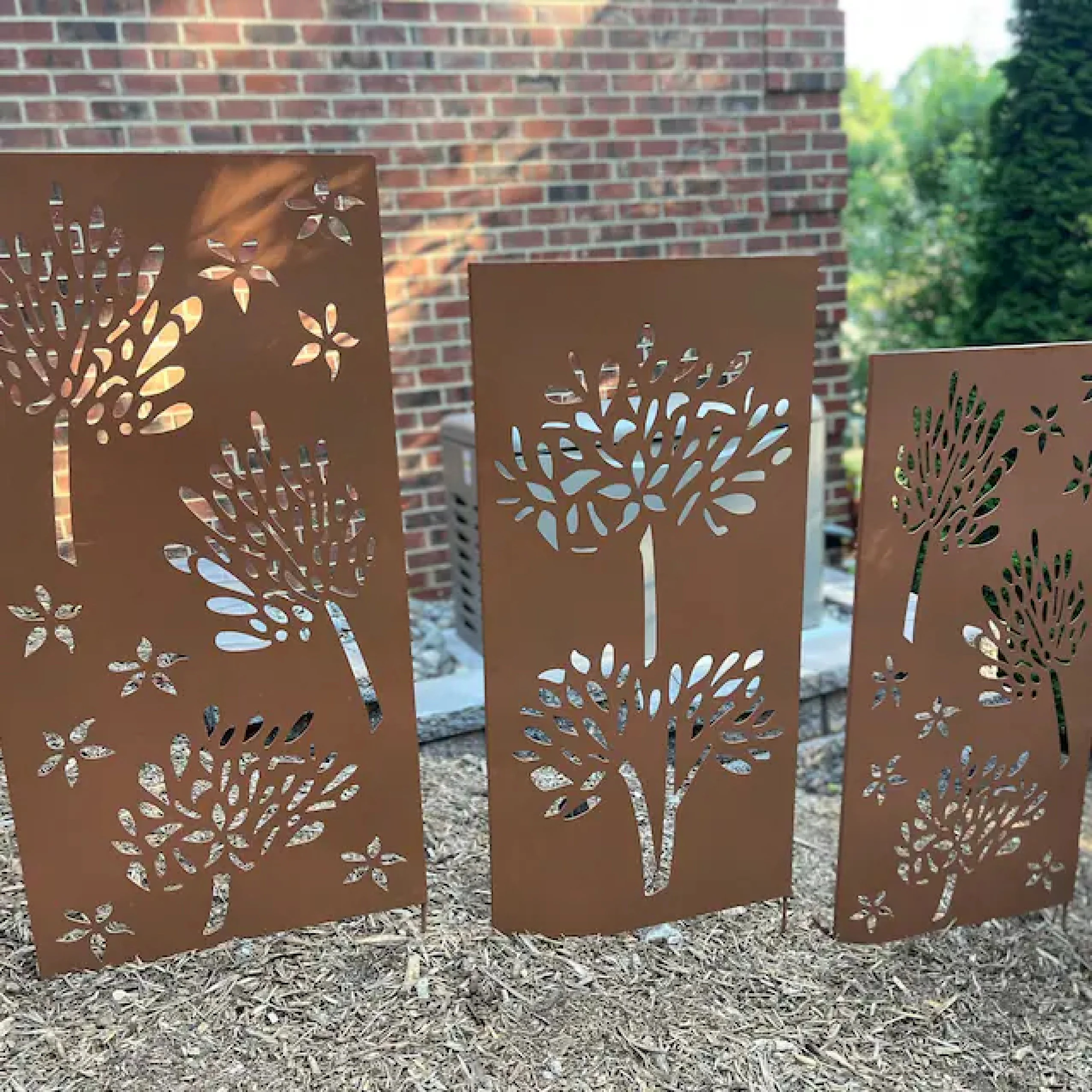 Large Outdoor Metal Privacy Screen Panels (60” & 72”) – Heavy-Duty Steel for Patio & Fence