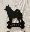 Norwegian Elkhound Garden Stake or Wall Hanging