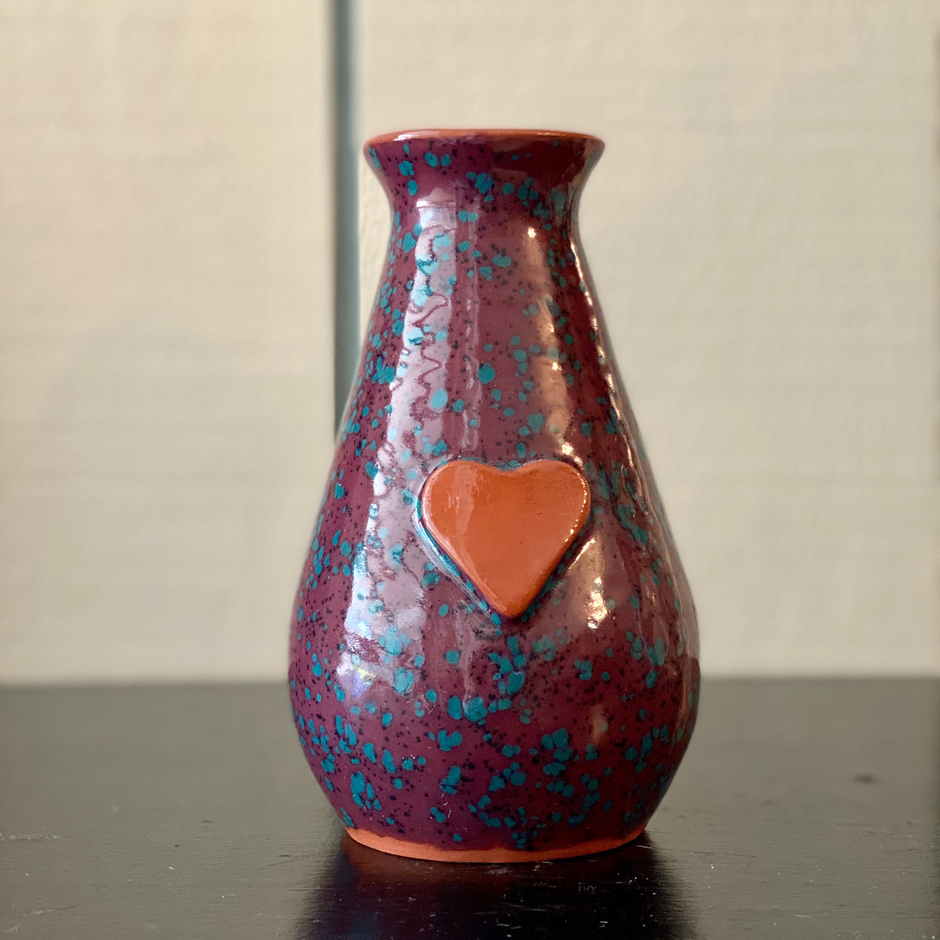 Calliope Heart Vase - Grape Festival