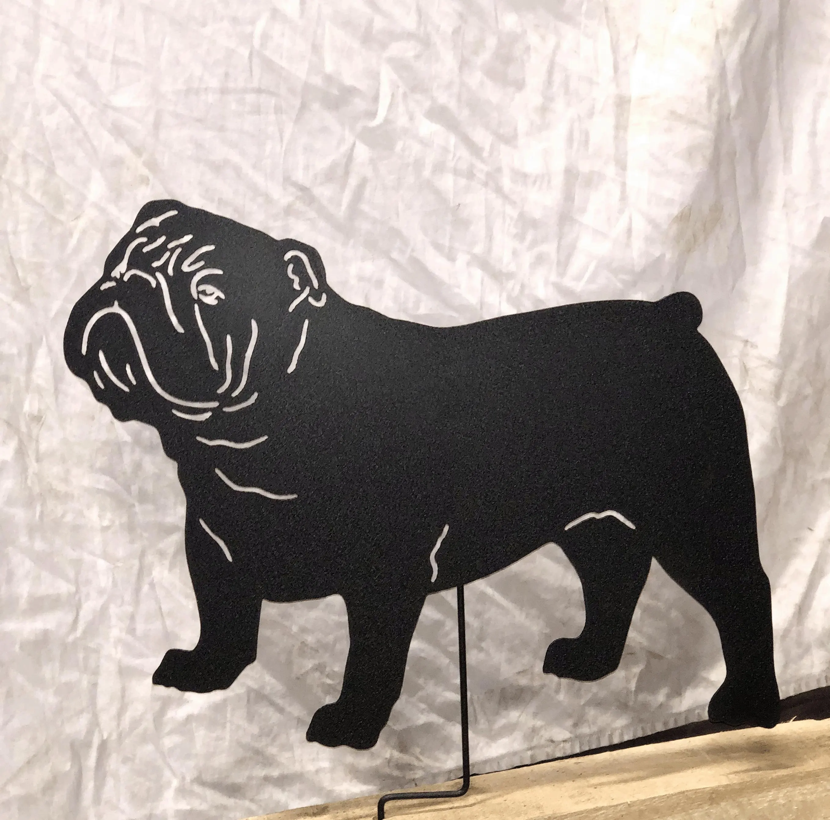 Bulldog Garden Statue or Wall Art