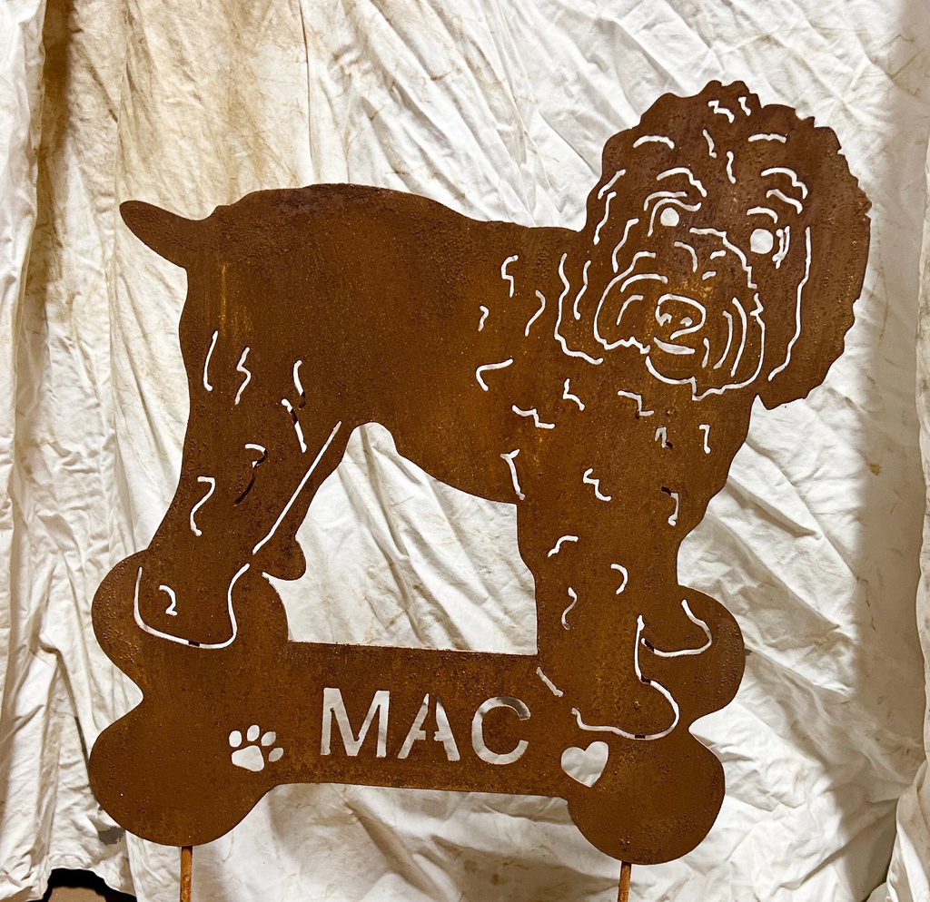 Wheaten Terrier Garden Stake or Wall Hanging