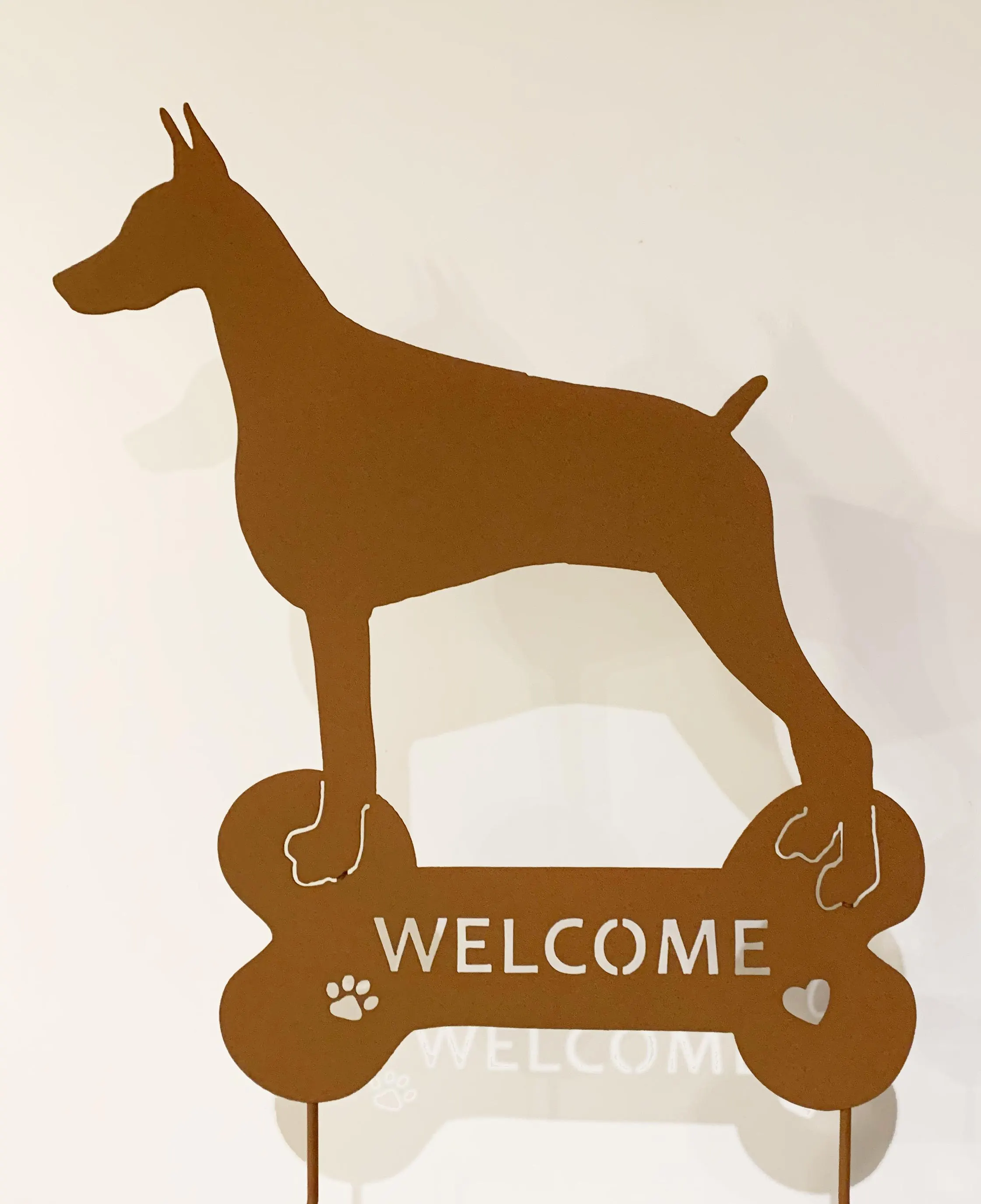Doberman Pinscher Garden Stake or Wall Hanging (Style 1)