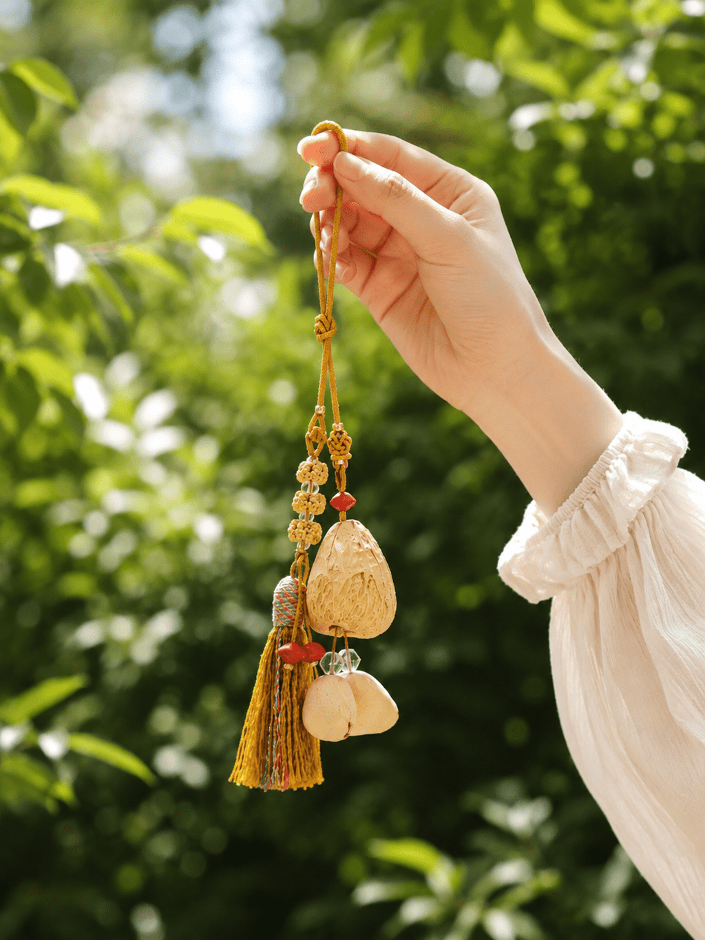 "Indigo Guardian" Tassel Seed Charm