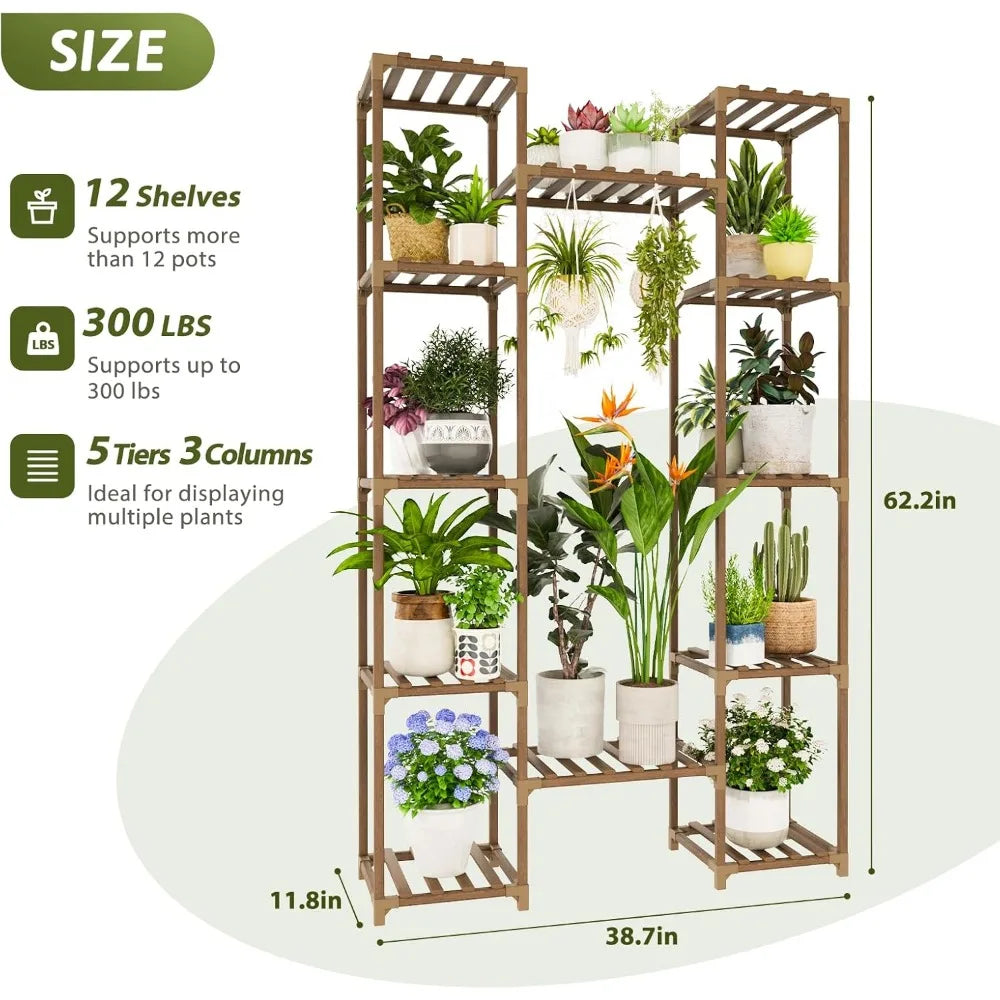 DecorBites™ Indoor Plant Grow Lights with 12 Tiers, 62.2'' Tall