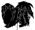 Japanese Chin Garden Stake or Wall Hanging