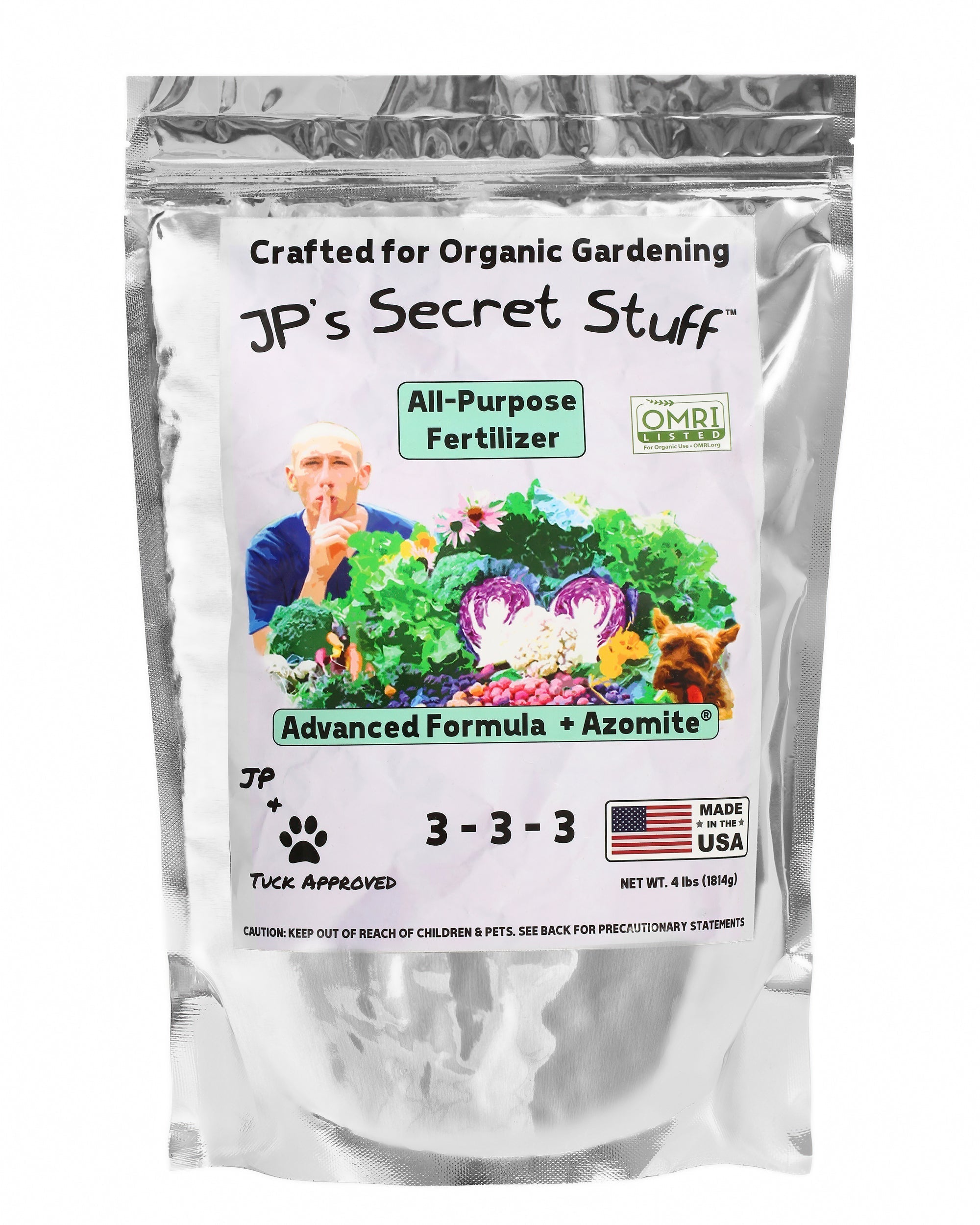 JP’s Secret Stuff™ All-Purpose Organic Fertilizer 3-3-3 (4 lb) - OMRI (US Only)