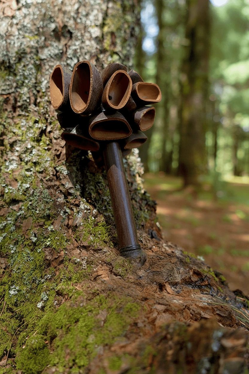Juju Seed Pod Wooden Handle Shaker