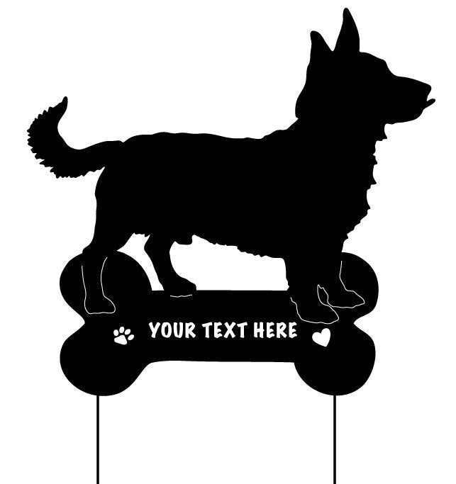 Lancashire Heeler Garden Stake or Wall Hanging