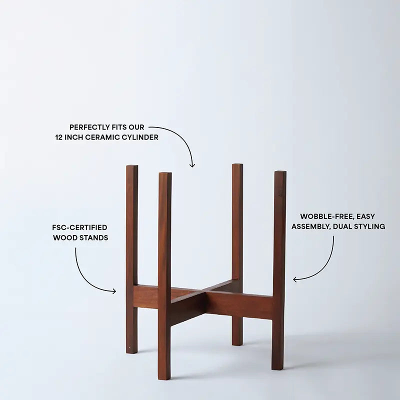 Solid Goods Mahogany Planter Stand - Square Leg