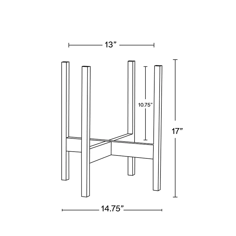 Solid Goods Mahogany Planter Stand - Square Leg