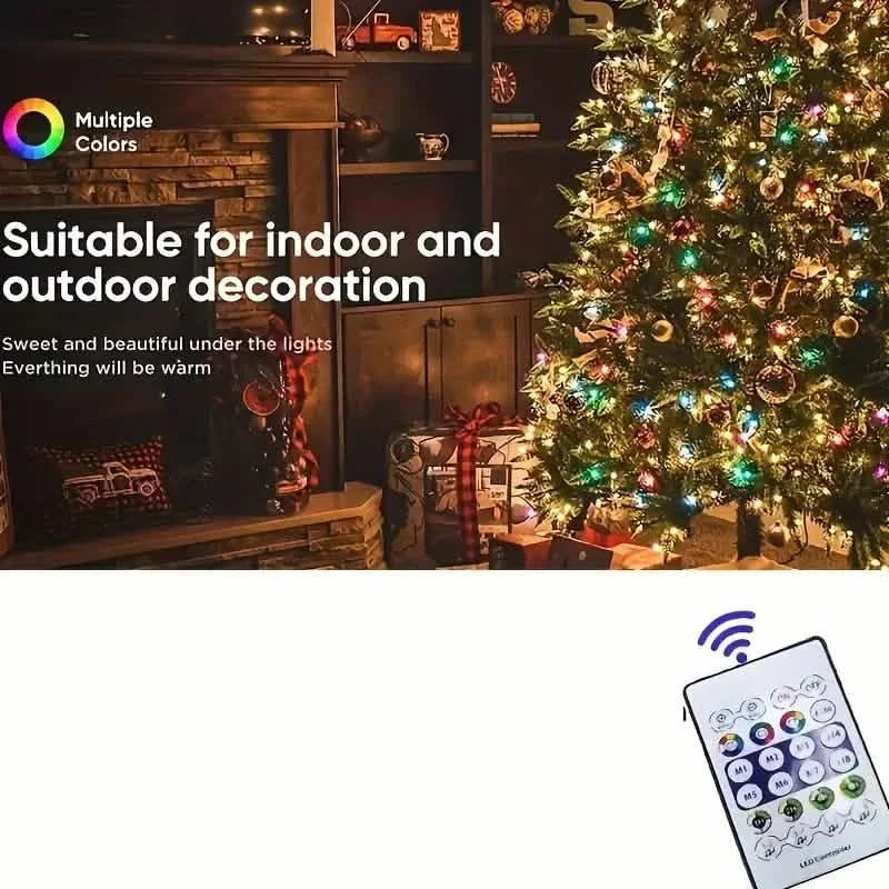 Rgb Rope Light Plug LED Rope Lights Outdoor, RGB Remote Control Fairy String Lights Plug I ...