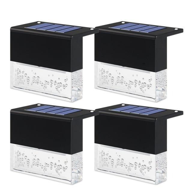 LED Solar Fence Light Outdoor Courtyard Home Garden Decoration Light RGB Waterproof Plywood Lights Decorative Table Lamp Cute Study Lamps for Bedroom Décor