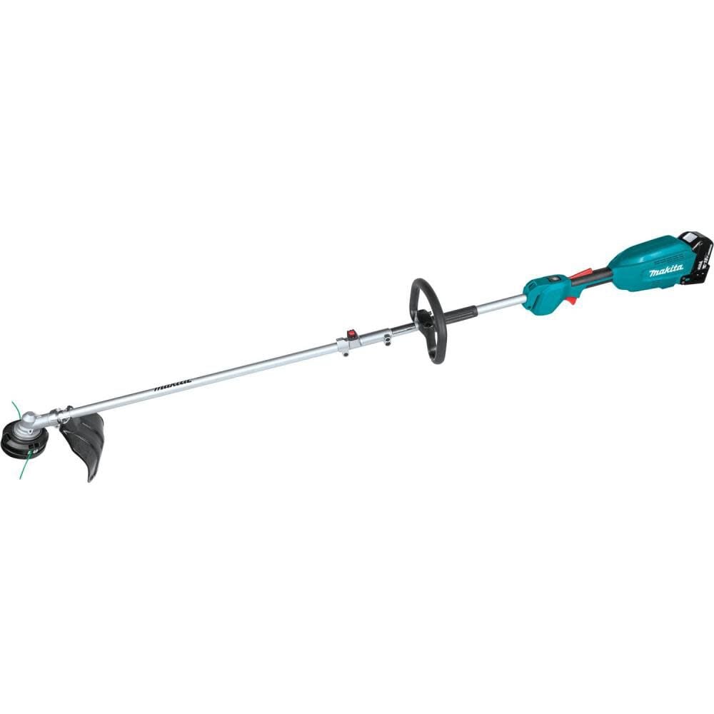 Makita XUX02SM1X3 18V LXT® Lithium-Ion Brushless Cordless Couple Shaft Power Head Kit w/ 13" String Trimmer & Blower Attachments, with one battery (4.0Ah)