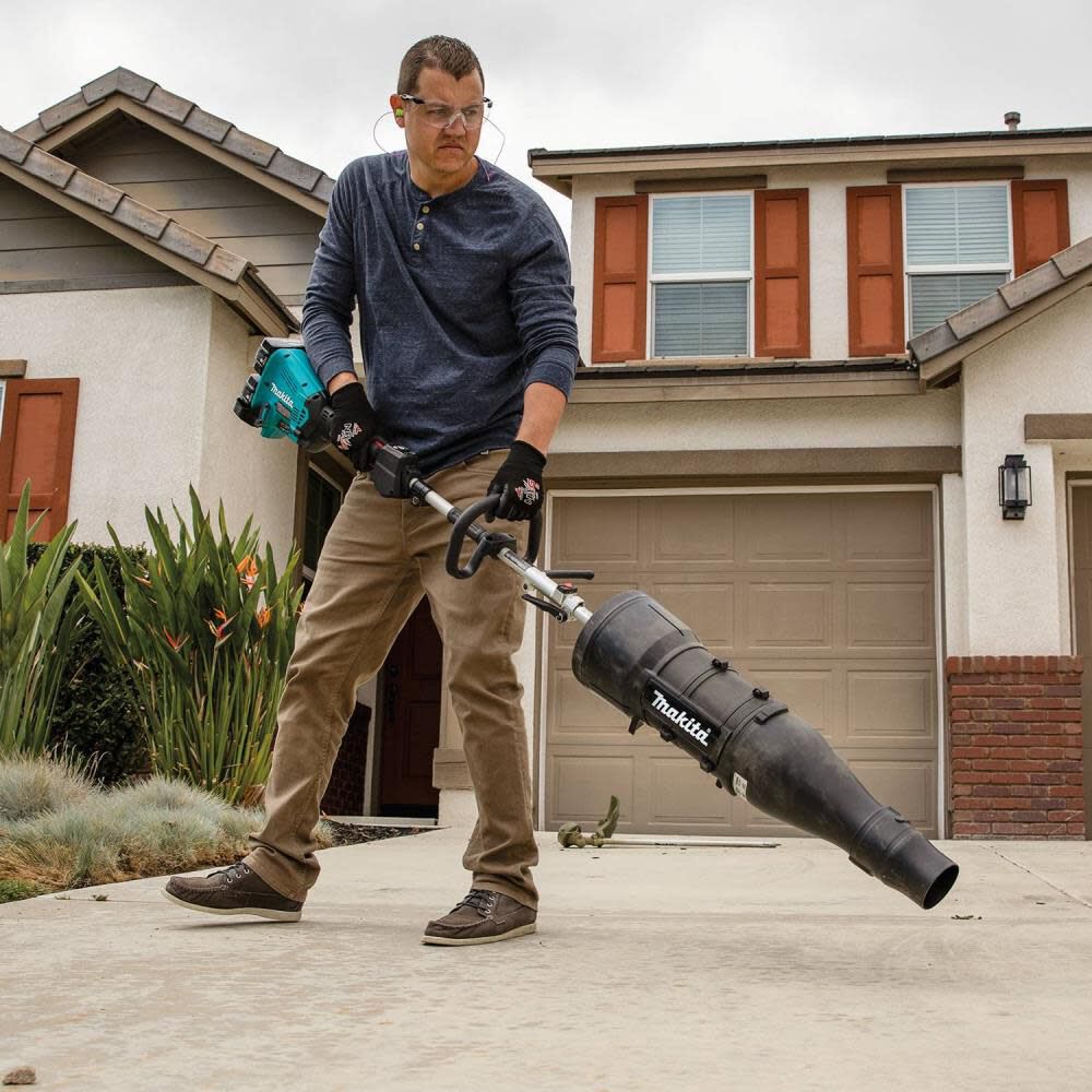 Makita XUX02SM1X3 18V LXT® Lithium-Ion Brushless Cordless Couple Shaft Power Head Kit w/ 13" String Trimmer & Blower Attachments, with one battery (4.0Ah)