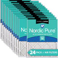 16x16x1 Pleated Air Filters MERV 14 Plus Carbon 24 Pack