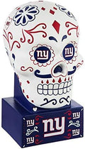 New York Giants 10 Inch Sugar Skull Good Luck Tiki Totem Garden Statue Resin Outdoor Decoration