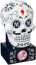 New York Yankees 10 Inch Sugar Skull Outdoor Statue Decoration Good Luck