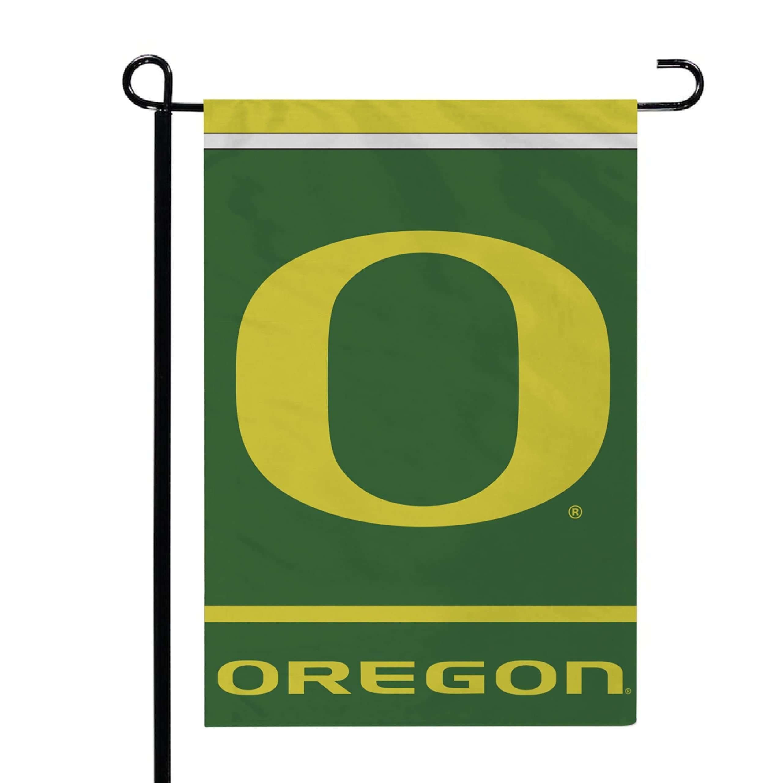 University of Oregon Ducks Premium Double Sided Garden Flag Banner, Primary Logo Design, 13x18 Inch, Outdoor, Display Pole Sold Separately