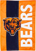 Chicago Bears Premium Garden Flag Embroidered Logo Applique Double Sided 12.5x18 Inch Indoor Outdoor