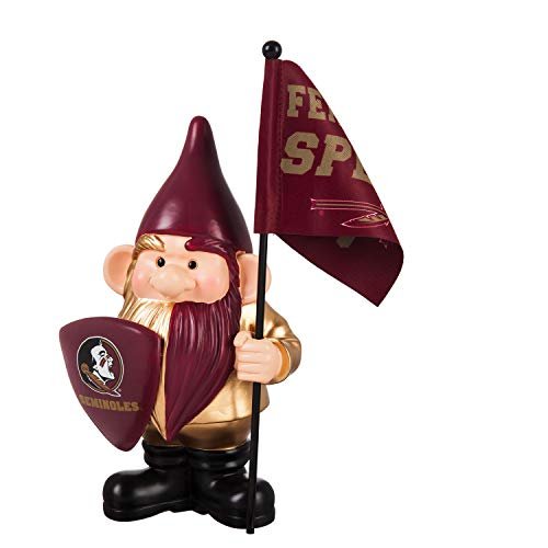 Florida State University Seminoles FSU 10 Inch Garden Gnome Statue, Outdoor Decoration
