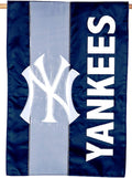 New York Yankees Premium Double Sided Garden Flag Banner, Embellished Applique, 13x18 Inch, Display Pole Sold Separately