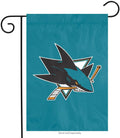 San Jose Sharks Garden Flag Banner, Window Display Option, Premium Embroidered, 10.5x15 Inch