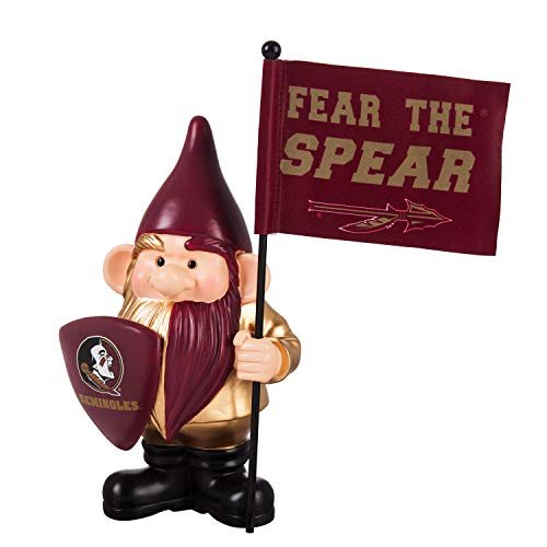 Florida State University Seminoles FSU 10 Inch Garden Gnome Statue, Outdoor Decoration