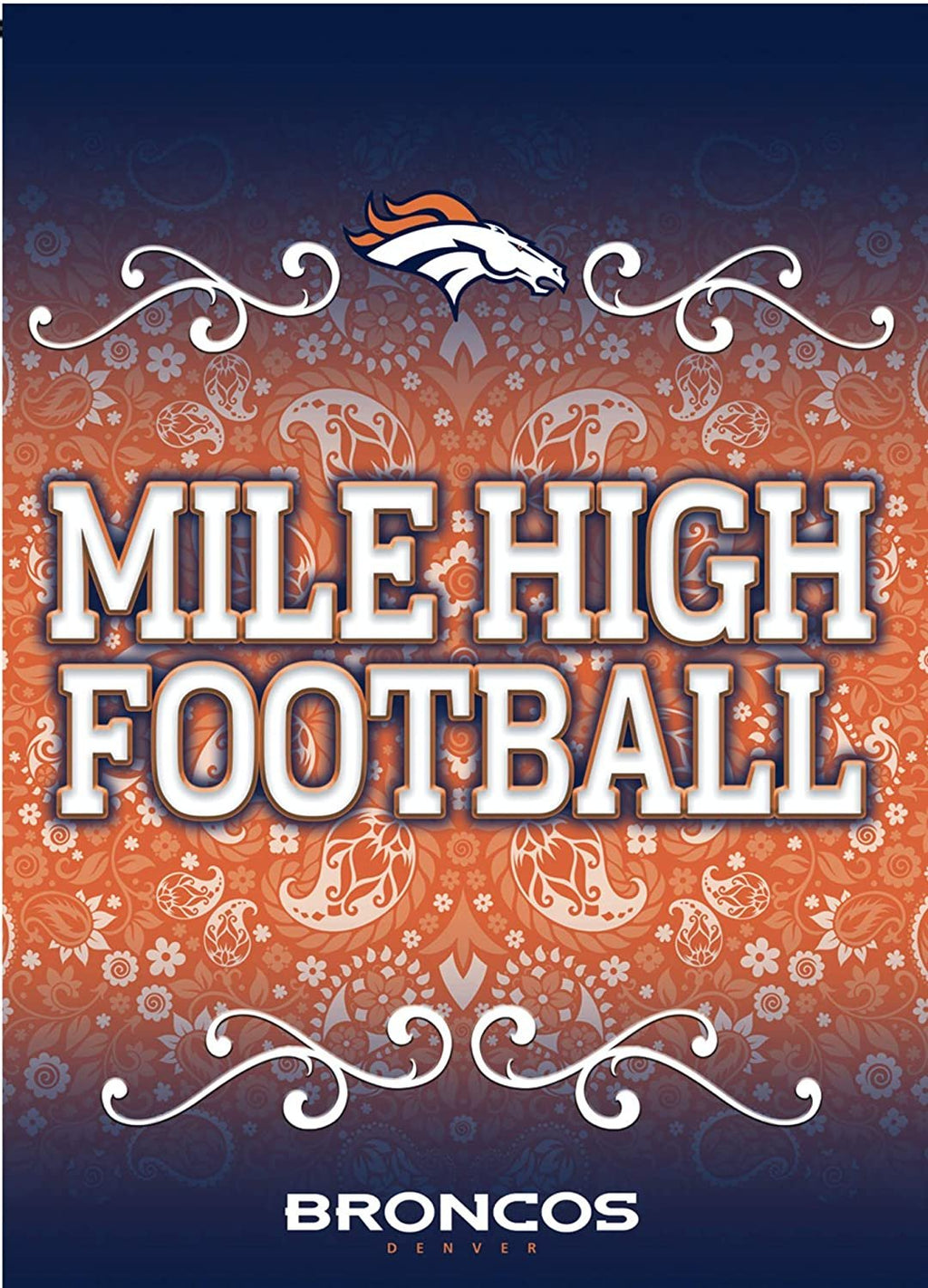 Denver Broncos Premium Garden Flag Banner, Double Sided, 13x18 Inch