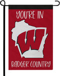 University of Wisconsin Badgers Double Sided Garden Flag Banner 12x18 Inch Country Design