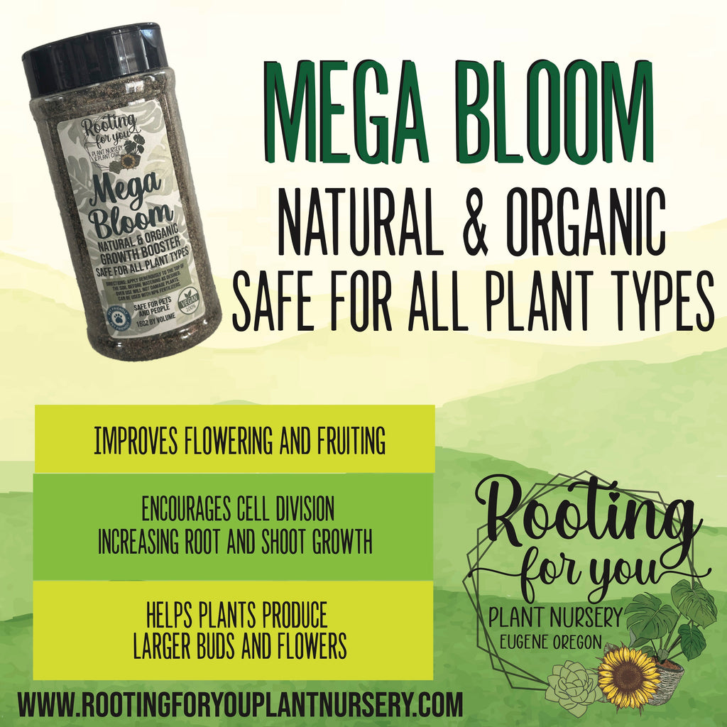 Mega Bloom - 16oz by Volume Shaker - Vegan - Organic - Oregon Licensed Nursery - Can be used with all soil types
