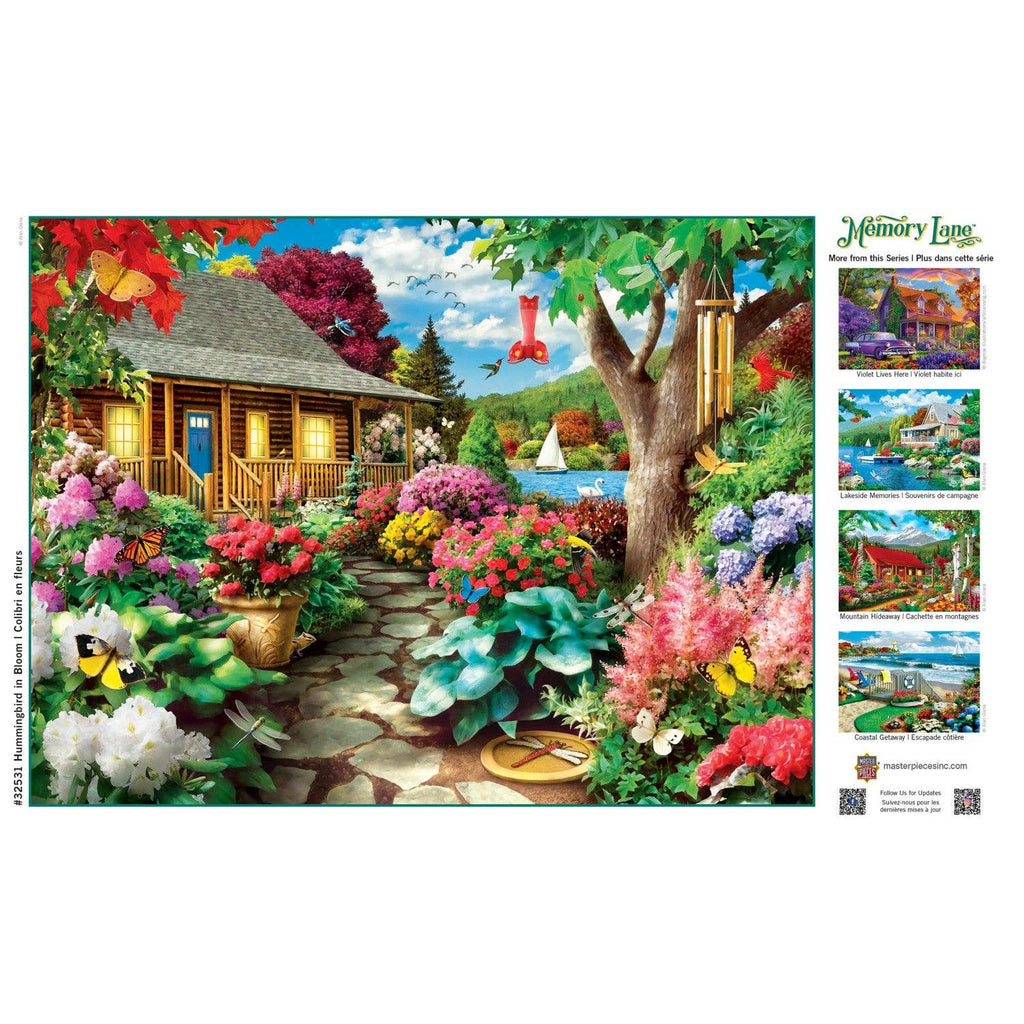 Memory Lane - Hummingbird in Bloom 300 Piece EZ Grip Jigsaw Puzzle | Masterpieces