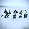 Metal Garden Gnomes, Butterfly, Flower