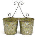Etched Double Gold Wall Planter Floral Arrangements Display