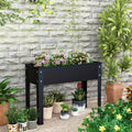 24x11 Metal Raised Garden Bed with Legs and Drainage Hole