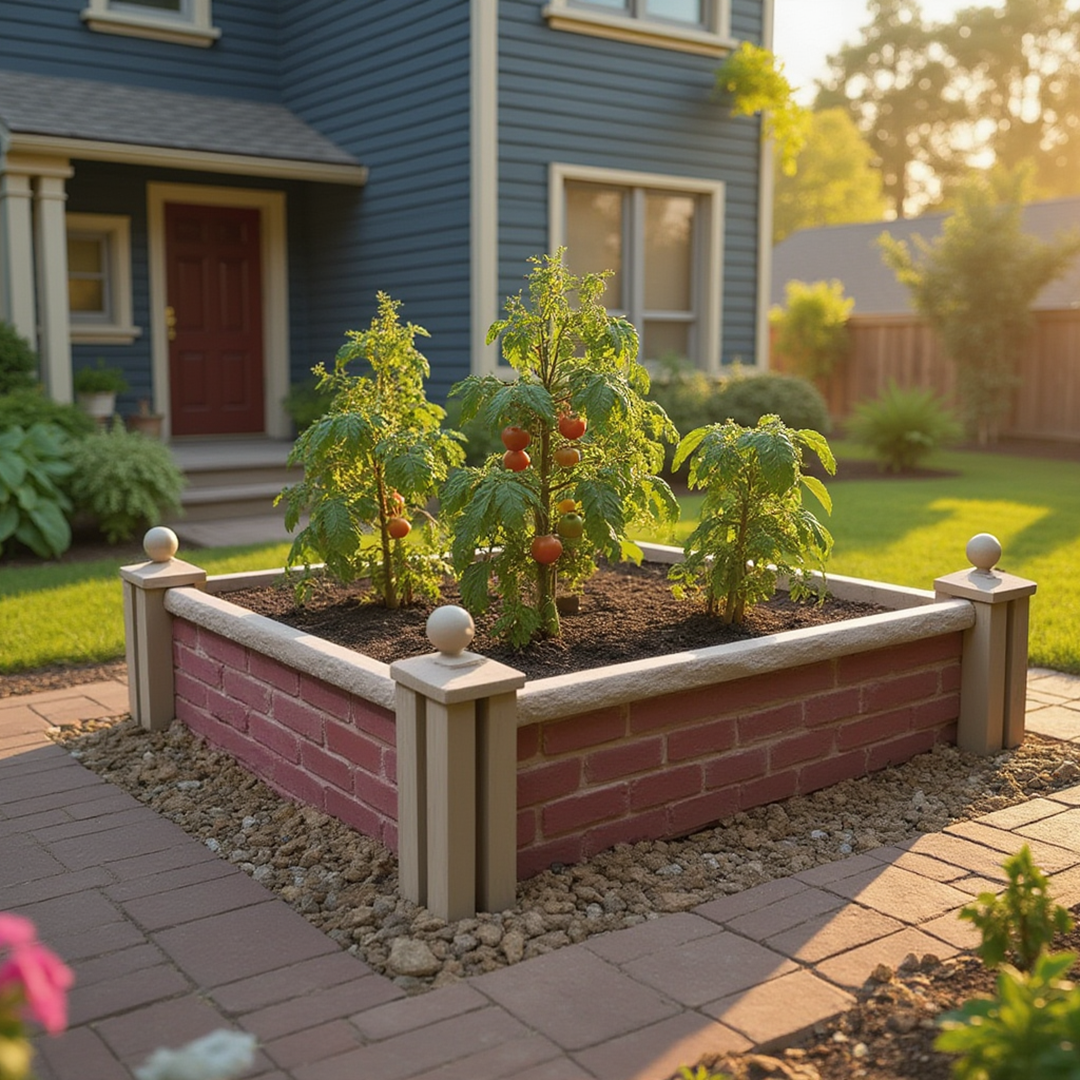 Prefabricated Concrete (GFRC) Garden Bed - Nancy's Garden