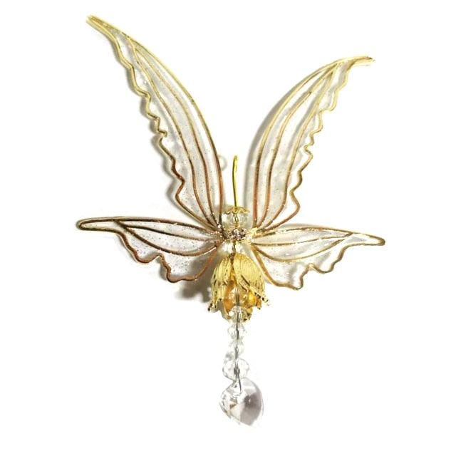 New Crystal Guardian Angel Wing Sun Catcher Angel Crystal Prism Pendant Sun Catcher Windows Outdoor Garden Hanging Decor Gifts Rainbow Collection With Crystal Wind Chimes For Home Garden Hanging Decoration
