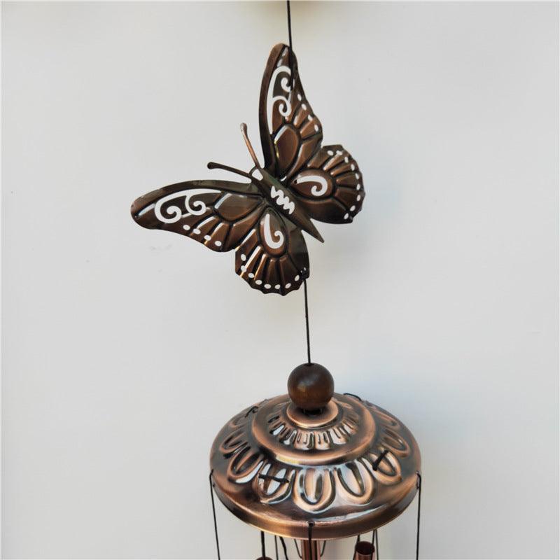 New Design Outdoor butterfly Wind Chimes Yard Garden Tubes Bells Wind Chimes For Outside Butterfly Wind Chimes Outdoor Indoor Decor Deep Tone Memorial Wind Chimes with Hook Smooth Melodic Tones Copper Antique Wind Chime Wall Hanging Home Decoration